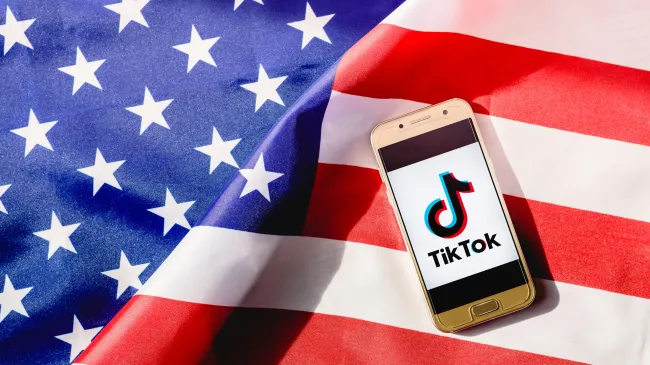 tiktok and american flag